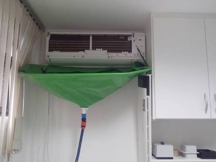 Coletor de resíduos para higienização de ar condicionado Coletor de resíduos para higienização de ar condicionado